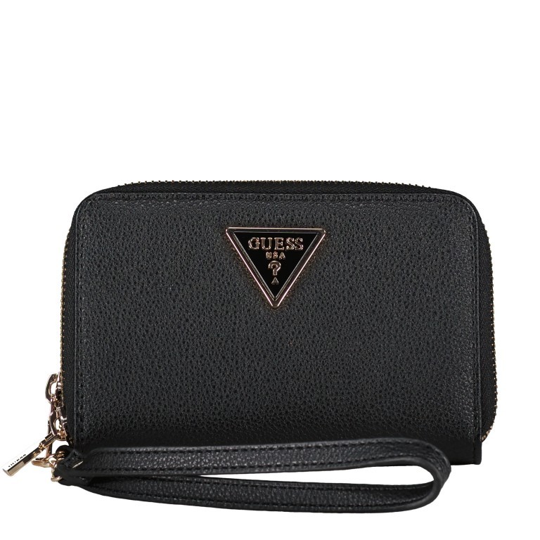 Geldbörse Meridian mit Griffschlaufe Black, Farbe: schwarz, Marke: Guess, EAN: 0190231735830, Abmessungen in cm: 15.5x10x4, Bild 1 von 5