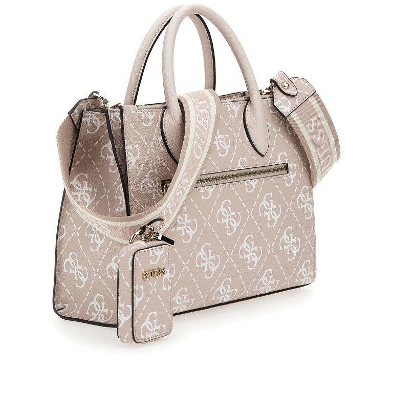Handtasche Logo Allover Rosewood Logo, Farbe: rosa/pink, Marke: Guess, EAN: 0190231727095, Abmessungen in cm: 32x23.5x12, Bild 2 von 3