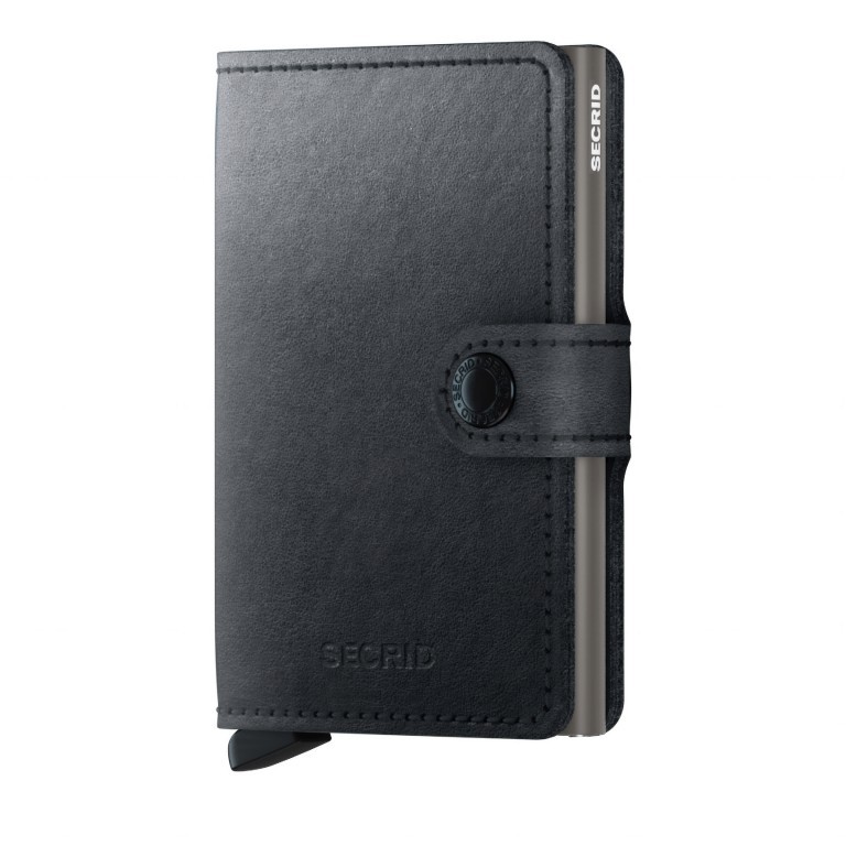 Geldbörse Miniwallet Mirum Plant Based Black, Farbe: schwarz, Marke: Secrid, EAN: 8718215289982, Abmessungen in cm: 6.5x10.2x2.1, Bild 1 von 5