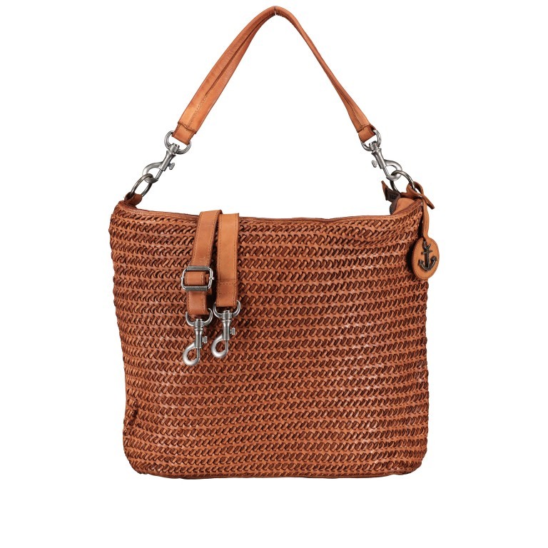 Beuteltasche Soft-Weaving-3 Valerie SW-12108 Charming Cognac, Farbe: cognac, Marke: Harbour 2nd, EAN: 4046478066939, Abmessungen in cm: 32x34x15, Bild 1 von 7