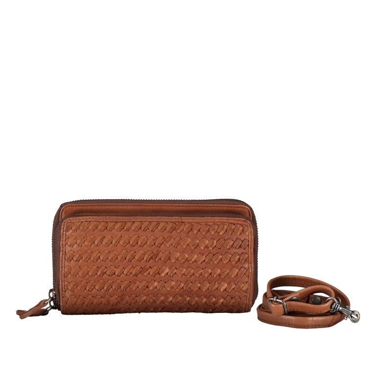 Geldbörse / Umhänge- / Gürteltasche Soft-Weaving-3 Samira SL-13320 Charming Cognac, Farbe: cognac, Marke: Harbour 2nd, EAN: 4046478065109, Abmessungen in cm: 20x12x3.5, Bild 1 von 6