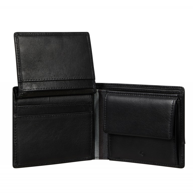 Geldbörse Flagged Black, Farbe: schwarz, Marke: Samsonite, EAN: 5400520141682, Abmessungen in cm: 10.5x8.5x2, Bild 3 von 3