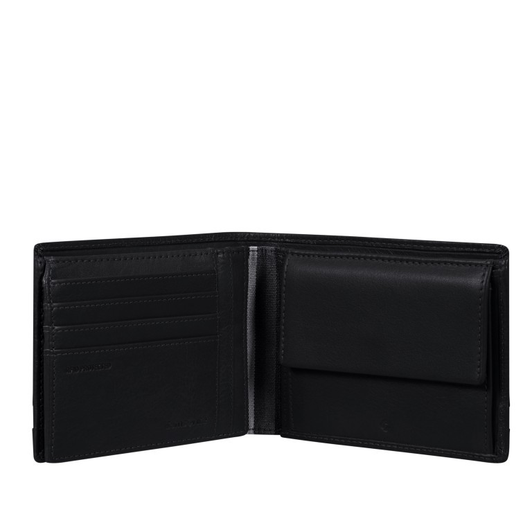 Geldbörse Flagged Black, Farbe: schwarz, Marke: Samsonite, EAN: 5400520180148, Abmessungen in cm: 13x9.5x2, Bild 2 von 3