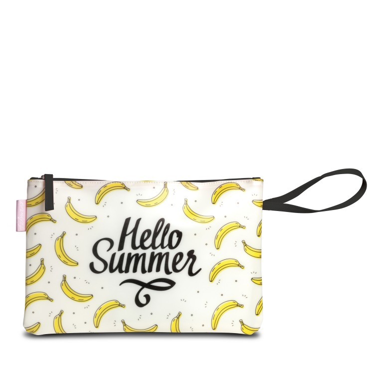 Kulturbeutel Bikini Bag Hello Summer, Farbe: weiß, Marke: Fabrizio, Abmessungen in cm: 30x20x1, Bild 1 von 1