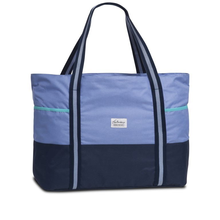 Badetasche Hellblau Marineblau, Farbe: blau/petrol, Marke: Fabrizio, EAN: 4066237012182, Abmessungen in cm: 51x41x18, Bild 1 von 1