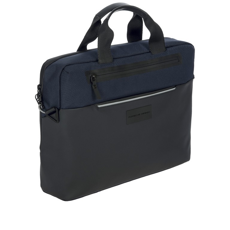 Aktentasche Urban Eco Briefcase M mit Laptopfach 13 Zoll Dark Blue, Farbe: blau/petrol, Marke: Porsche Design, EAN: 4056487017570, Abmessungen in cm: 38x30x10, Bild 2 von 11