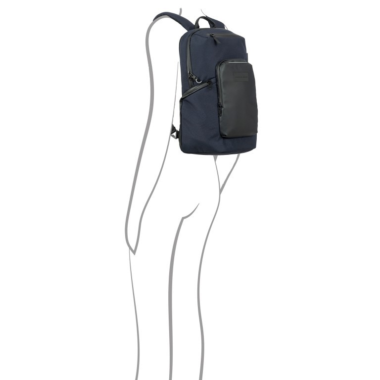 Rucksack Urban Eco Backpack S mit Laptopfach 13 Zoll Dark Blue, Farbe: blau/petrol, Marke: Porsche Design, EAN: 4056487017501, Abmessungen in cm: 29x41x15, Bild 5 von 11