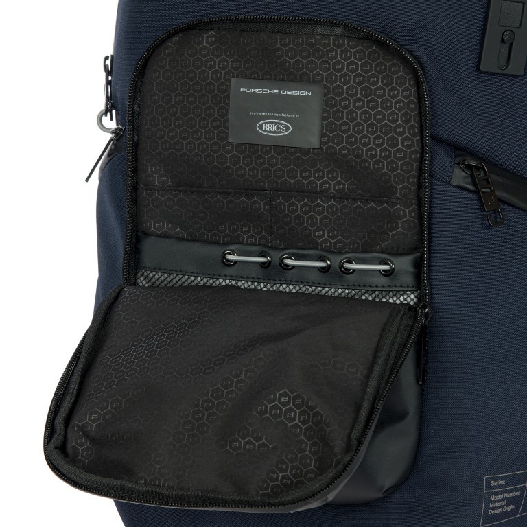 Rucksack Urban Eco Backpack S mit Laptopfach 13 Zoll Dark Blue, Farbe: blau/petrol, Marke: Porsche Design, EAN: 4056487017501, Abmessungen in cm: 29x41x15, Bild 7 von 11