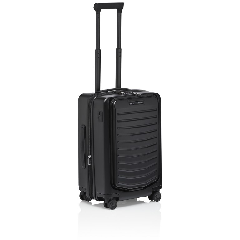 Koffer Roadster Hardcase 4W Business Trolley S erweiterbar Black, Farbe: schwarz, Marke: Porsche Design, EAN: 4056487000220, Abmessungen in cm: 38x55x23, Bild 2 von 4