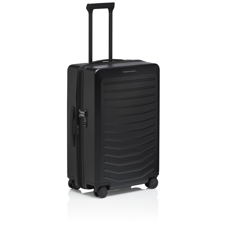 Koffer Roadster Hardcase 4W Trolley M erweiterbar Black, Farbe: schwarz, Marke: Porsche Design, EAN: 4056487000275, Abmessungen in cm: 48x69x28, Bild 2 von 4