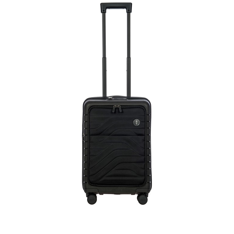 Handgepäck-Trolley B|Y by Brics Ulisse mit Frontfach 55 cm Nero, Farbe: schwarz, Marke: Brics, EAN: 8016623914749, Abmessungen in cm: 37x55x24, Bild 7 von 12