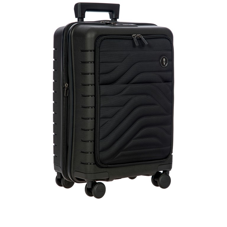 Handgepäck-Trolley B|Y by Brics Ulisse mit Frontfach 55 cm Nero, Farbe: schwarz, Marke: Brics, EAN: 8016623914749, Abmessungen in cm: 37x55x24, Bild 5 von 12