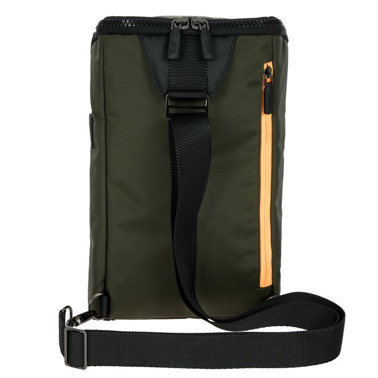 Umhängetasche B|Y by Brics Eolo Sling Bag mit herausnehmbarem Etui Olive, Farbe: grün/oliv, Marke: Brics, EAN: 8016623127811, Abmessungen in cm: 22x37x10, Bild 4 von 10