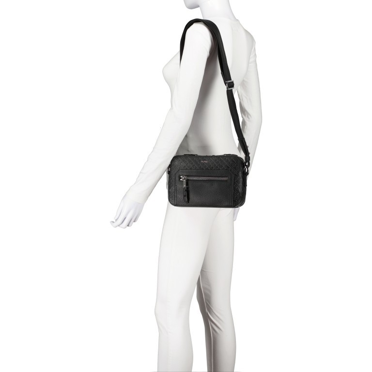 Umhängetasche Highway Crossover Bag M Black, Farbe: schwarz, Marke: BOSS, EAN: 4063538646399, Abmessungen in cm: 23x16x7, Bild 4 von 6