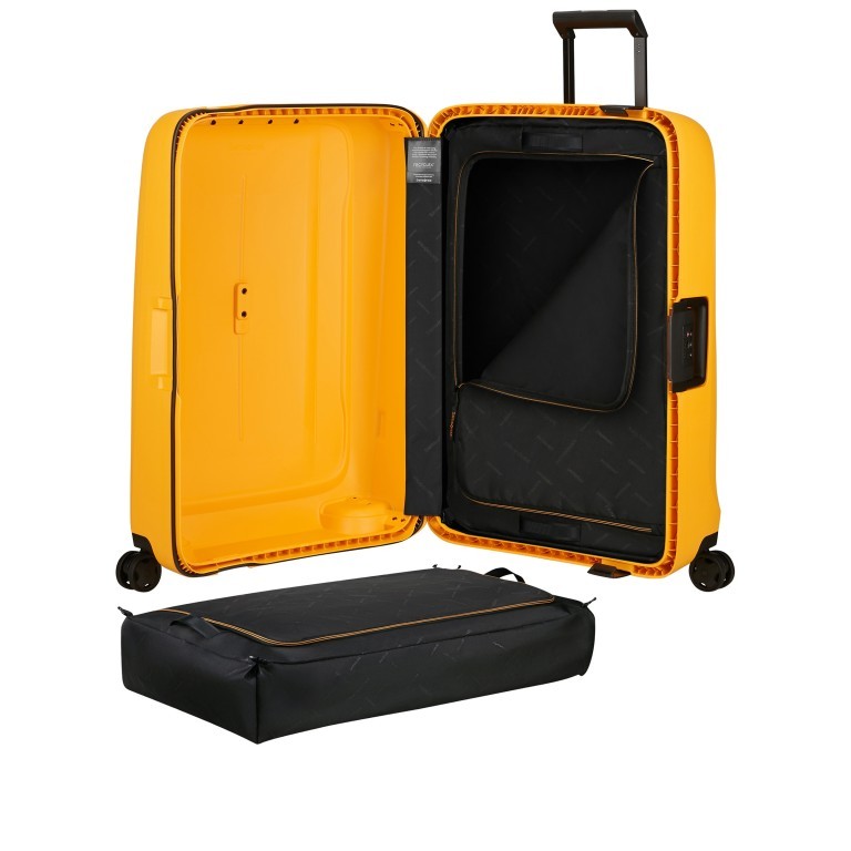 Koffer Essens Spinner 69 Radant Yellow, Farbe: gelb, Marke: Samsonite, EAN: 5400520211187, Abmessungen in cm: 49x69x30, Bild 9 von 22