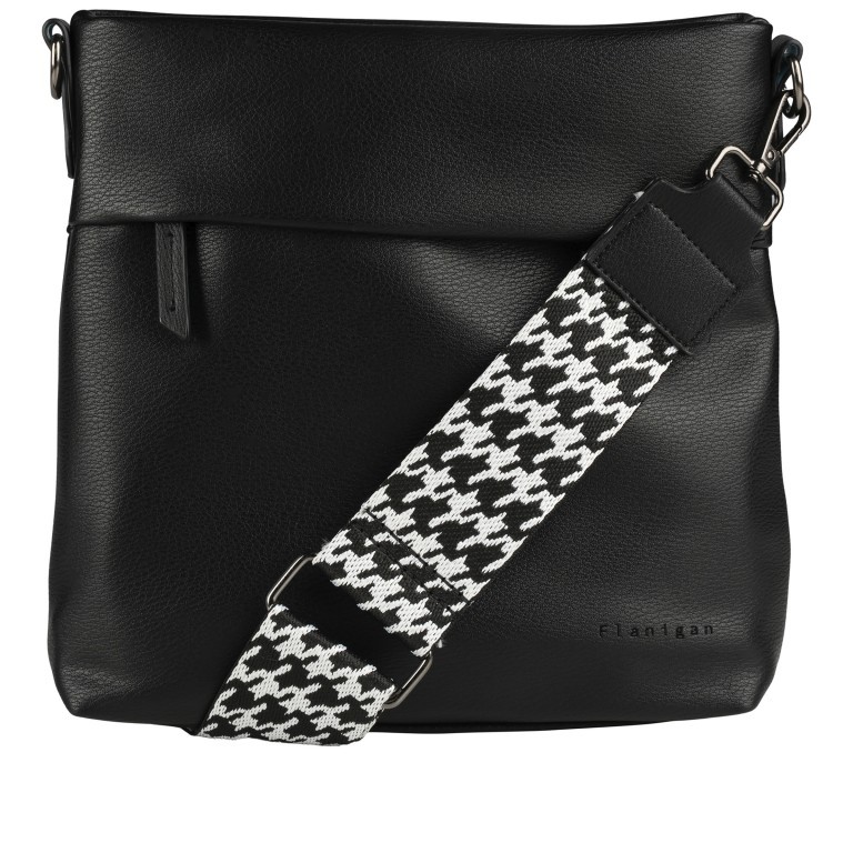 Umhängetasche Vera F41-1354 mit zwei Schulterriemen Black, Farbe: schwarz, Marke: Flanigan, EAN: 4066727002402, Abmessungen in cm: 24x24x6, Bild 1 von 8