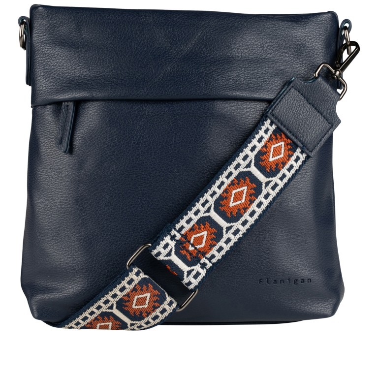 Umhängetasche Vera F41-1354 mit zwei Schulterriemen Navy, Farbe: blau/petrol, Marke: Flanigan, EAN: 4066727002419, Abmessungen in cm: 24x24x6, Bild 1 von 8