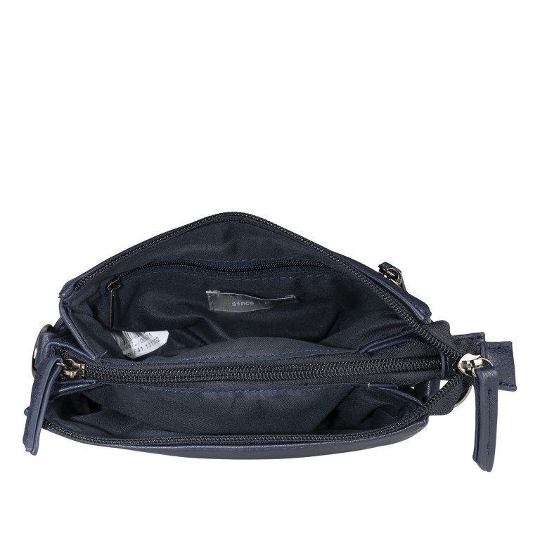 Umhängetasche Larissa F41-1313 mit zwei Schulterriemen Navy, Farbe: blau/petrol, Marke: Flanigan, EAN: 4066727002471, Abmessungen in cm: 18.5x13x7, Bild 6 von 7