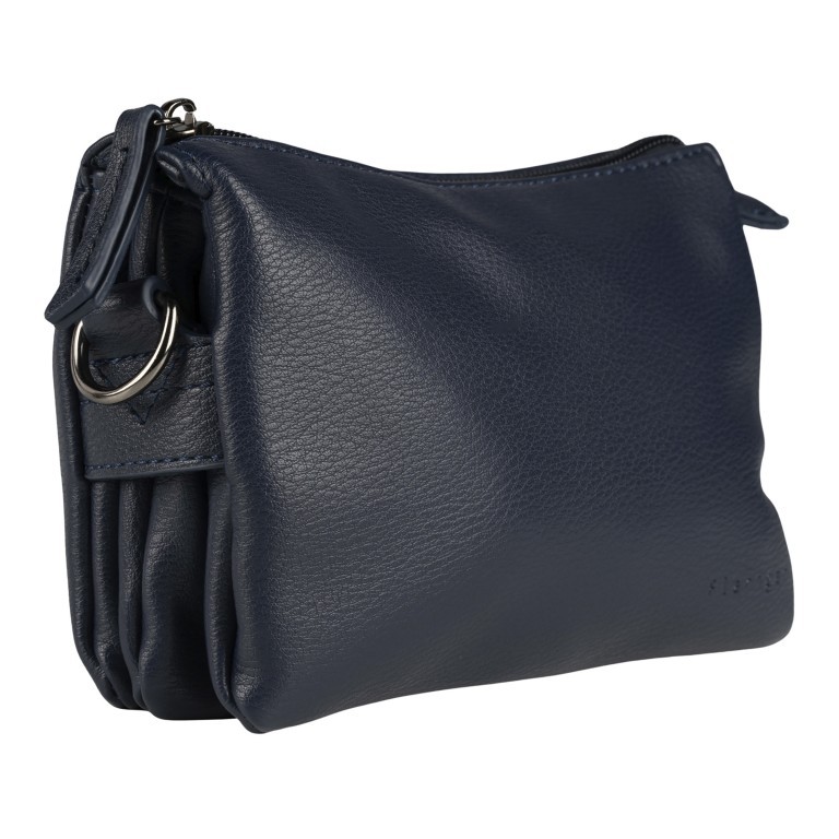 Umhängetasche Larissa F41-1313 mit zwei Schulterriemen Navy, Farbe: blau/petrol, Marke: Flanigan, EAN: 4066727002471, Abmessungen in cm: 18.5x13x7, Bild 2 von 7