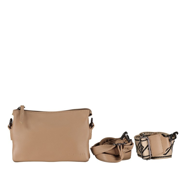 Umhängetasche Larissa F41-1313 mit zwei Schulterriemen Taupe, Farbe: taupe/khaki, Marke: Flanigan, EAN: 4066727002488, Abmessungen in cm: 18.5x13x7, Bild 1 von 6