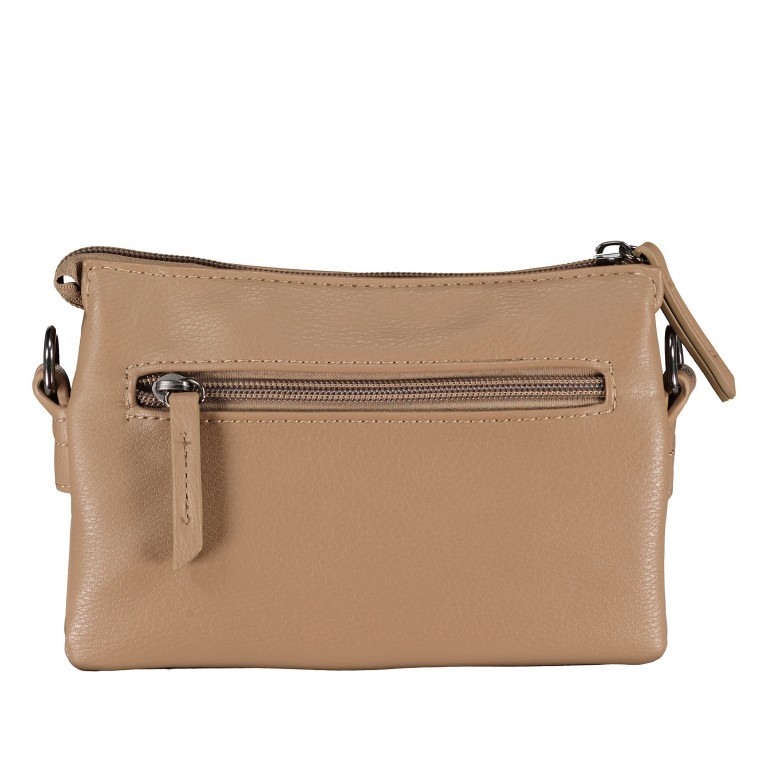 Umhängetasche Larissa F41-1313 mit zwei Schulterriemen Taupe, Farbe: taupe/khaki, Marke: Flanigan, EAN: 4066727002488, Abmessungen in cm: 18.5x13x7, Bild 3 von 6