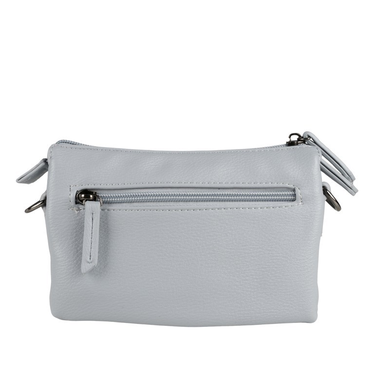 Umhängetasche Larissa F41-1313 mit zwei Schulterriemen Soft Blue, Farbe: blau/petrol, Marke: Flanigan, EAN: 4066727002495, Abmessungen in cm: 18.5x13x7, Bild 3 von 7
