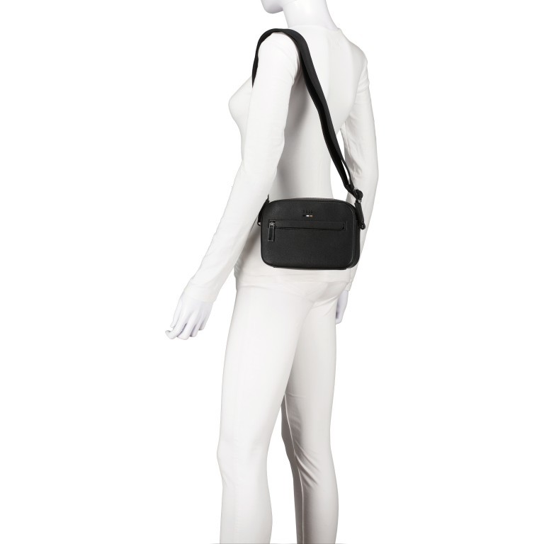 Umhängetasche Ray Crossbody Black, Farbe: schwarz, Marke: BOSS, EAN: 4063544898355, Abmessungen in cm: 20x14x6, Bild 4 von 6