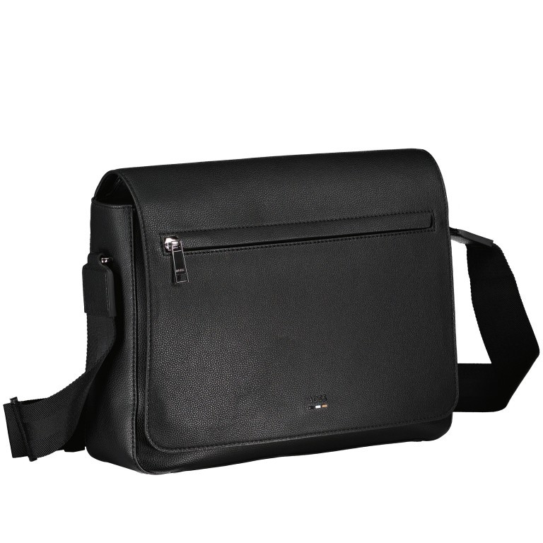 Kuriertasche Ray Messenger Bag Black, Farbe: schwarz, Marke: BOSS, EAN: 4063544892957, Abmessungen in cm: 36x27.5x8.5, Bild 2 von 6