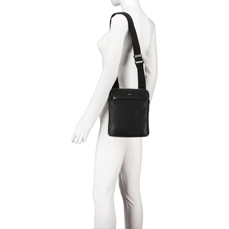 Umhängetasche Ray Zip Envelope Black, Farbe: schwarz, Marke: Boss, EAN: 4063544800112, Abmessungen in cm: 21x24x3.5, Bild 4 von 6