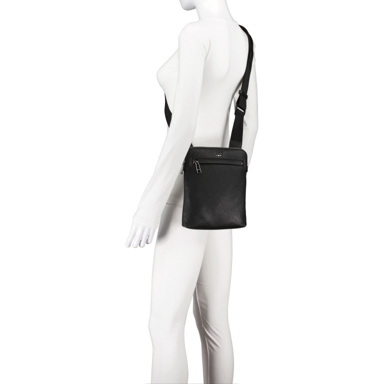 Umhängetasche Ray Zip Envelope Black, Farbe: schwarz, Marke: Boss, EAN: 4063544800112, Abmessungen in cm: 21x24x3.5, Bild 5 von 6