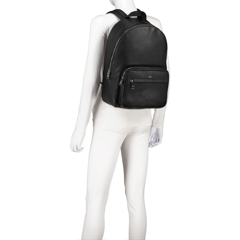 Rucksack Ray Backpack Black, Farbe: schwarz, Marke: BOSS, EAN: 4063544800235, Abmessungen in cm: 28x42x17, Bild 5 von 6