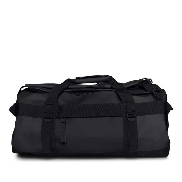 Reisetasche / Rucksack Texel Duffle Bag Black, Farbe: schwarz, Marke: Rains, EAN: 5711747560652, Abmessungen in cm: 62x34x34, Bild 1 von 7