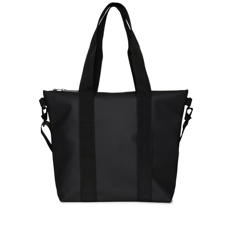 Shopper Tote Bag Mini Black, Farbe: schwarz, Marke: Rains, EAN: 5711747557898, Abmessungen in cm: 35x36x13, Bild 1 von 4