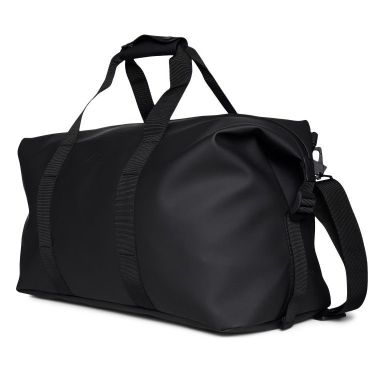 Reisetasche Hilo Weekend Bag Black, Farbe: schwarz, Marke: Rains, EAN: 5711747558406, Abmessungen in cm: 52x27x26, Bild 2 von 5