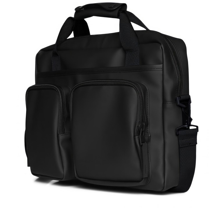 Aktentasche Texel Tech Bag mit Laptopfach 16 Zoll Black, Farbe: schwarz, Marke: Rains, EAN: 5711747558574, Abmessungen in cm: 38x30x9, Bild 2 von 8