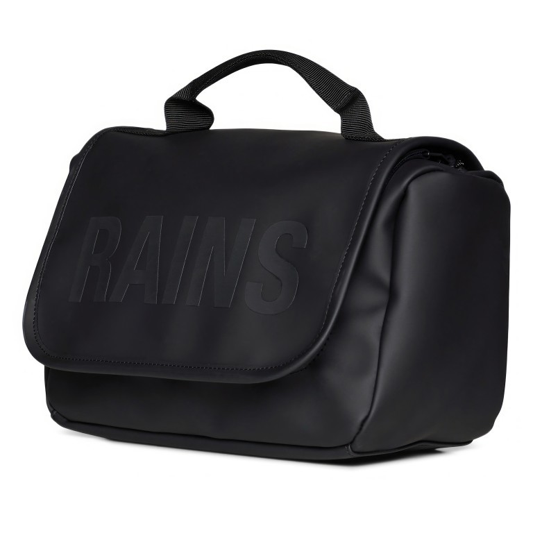 Kulturbeutel Texel Wash Bag Black, Farbe: schwarz, Marke: Rains, EAN: 5711747558123, Abmessungen in cm: 27x16x12, Bild 2 von 4