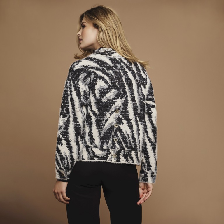 Jacke Bubbly Größe M Black White Zebra, Farbe: grau, Marke: Rino & Pelle, EAN: 8720529228915, Bild 3 von 3