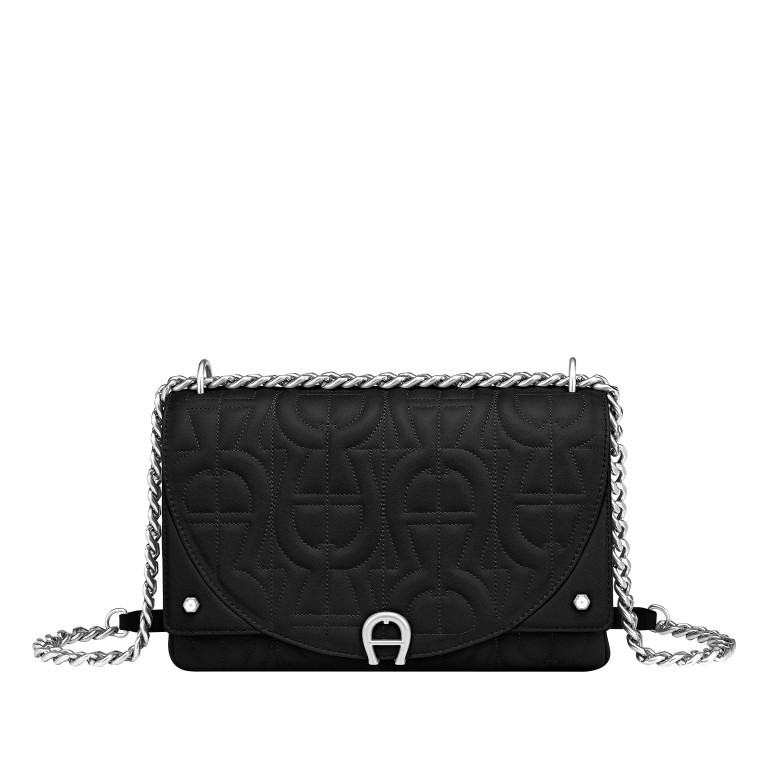 Umhängetasche Diadora 132-318 Black Silver, Farbe: schwarz, Marke: AIGNER, EAN: 4055539511974, Abmessungen in cm: 25.5x17x5, Bild 1 von 5