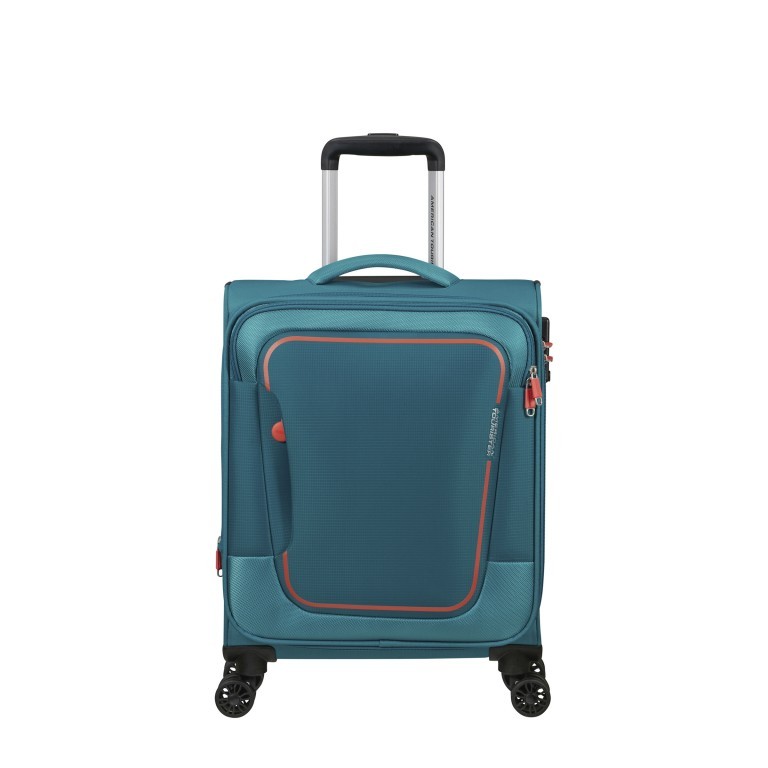 Koffer Pulsonic Spinner 55 Expandable Stone Teal, Farbe: blau/petrol, Marke: American Tourister, EAN: 5400520204011, Abmessungen in cm: 40x55x23, Bild 1 von 11