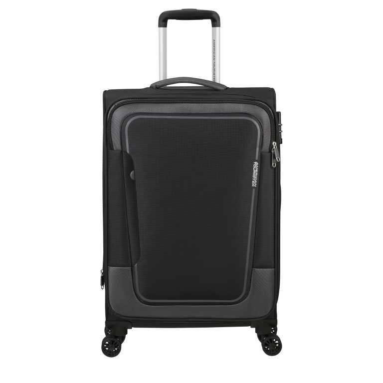 Koffer Pulsonic Spinner 68 Expandable Asphalt Grey, Farbe: schwarz, Marke: American Tourister, EAN: 5400520204134, Abmessungen in cm: 44x68x27, Bild 1 von 12