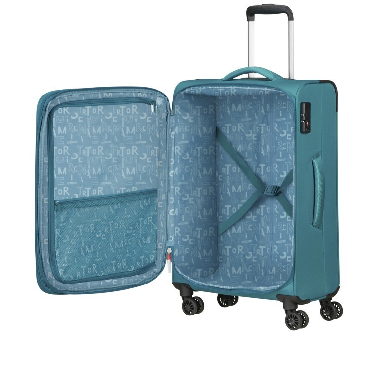 Koffer Pulsonic Spinner 68 Expandable Stone Teal, Farbe: blau/petrol, Marke: American Tourister, EAN: 5400520204172, Abmessungen in cm: 44x68x27, Bild 8 von 12