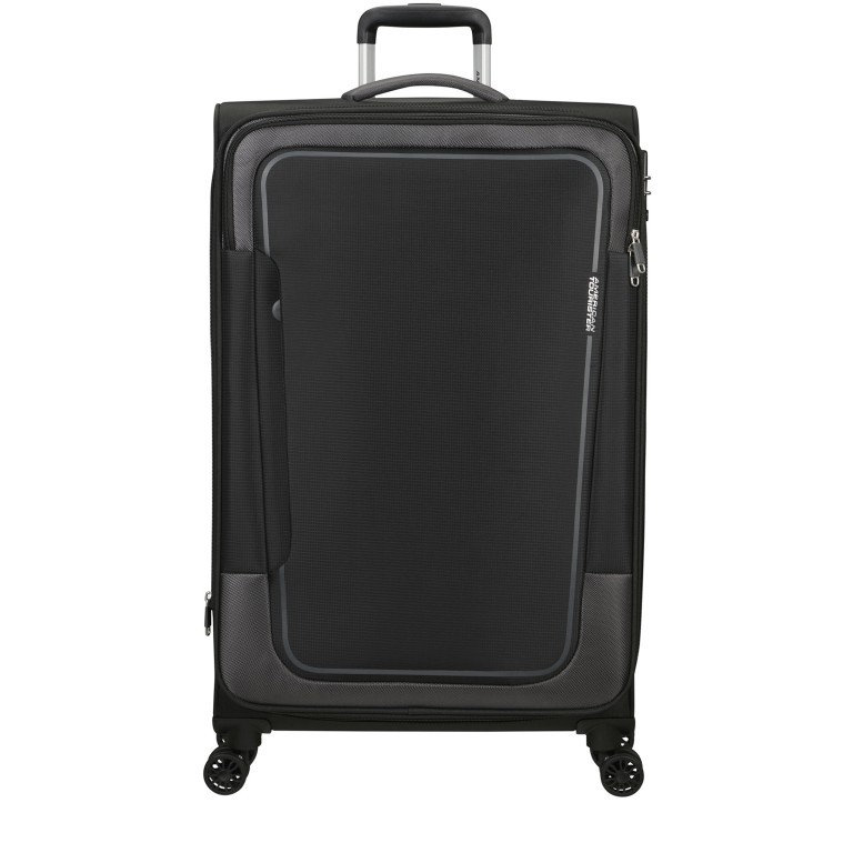 Koffer Pulsonic Spinner 81 Expandable Asphalt Black, Farbe: schwarz, Marke: American Tourister, EAN: 5400520204196, Abmessungen in cm: 49x81x31, Bild 1 von 11
