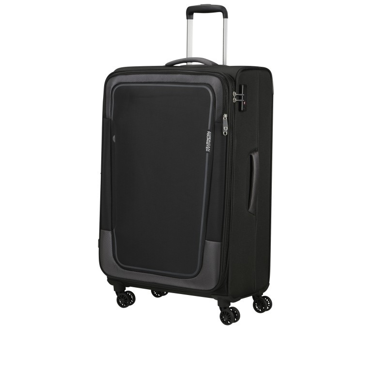 Koffer Pulsonic Spinner 81 Expandable Asphalt Black, Farbe: schwarz, Marke: American Tourister, EAN: 5400520204196, Abmessungen in cm: 49x81x31, Bild 2 von 11
