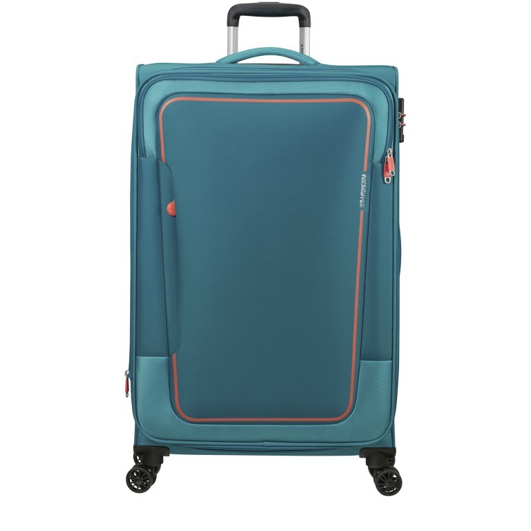Koffer Pulsonic Spinner 81 Expandable Stone Teal, Farbe: blau/petrol, Marke: American Tourister, EAN: 5400520204233, Abmessungen in cm: 49x81x31, Bild 1 von 11
