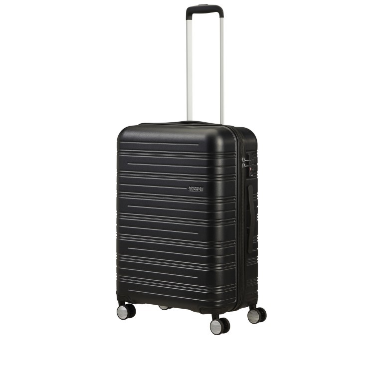 Koffer High Turn Spinner 67 Matt Black, Farbe: schwarz, Marke: American Tourister, EAN: 5400520213235, Abmessungen in cm: 46.5x67x27.5, Bild 2 von 4