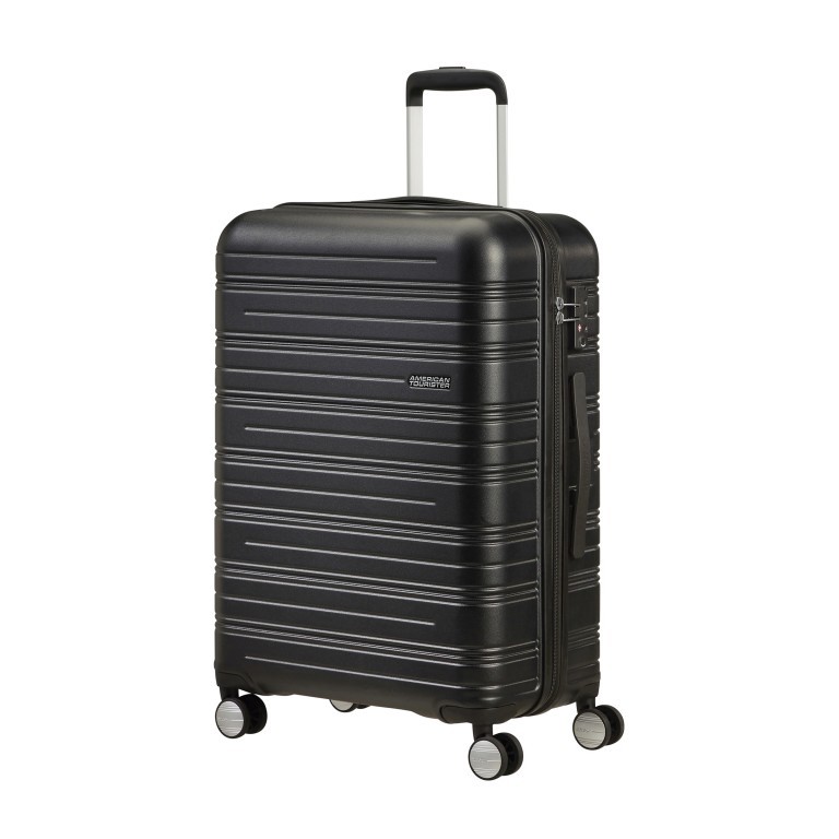 Koffer High Turn Spinner 67 Matt Black, Farbe: schwarz, Marke: American Tourister, EAN: 5400520213235, Abmessungen in cm: 46.5x67x27.5, Bild 1 von 4