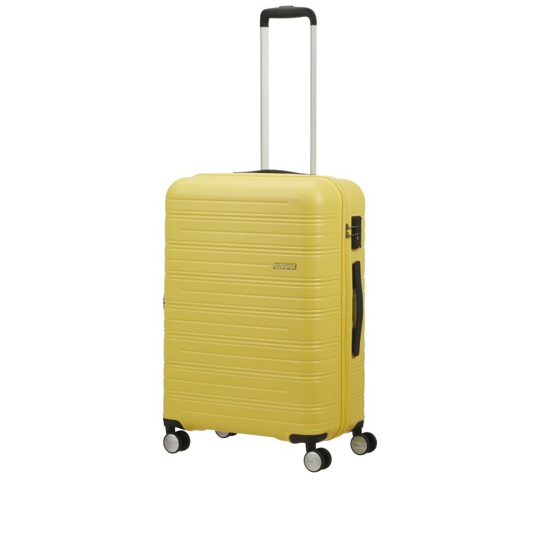Koffer High Turn Spinner 67 Matt Yellow, Farbe: gelb, Marke: American Tourister, EAN: 5400520213266, Abmessungen in cm: 46.5x67x27.5, Bild 2 von 4