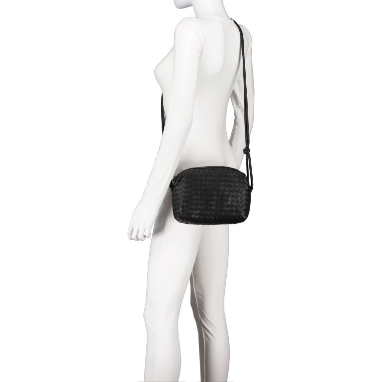 Umhängetasche Piuma Black, Farbe: schwarz, Marke: Abro, EAN: 4067278129112, Abmessungen in cm: 24x16.5x7, Bild 5 von 6