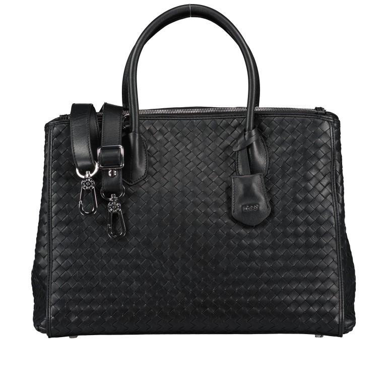 Handtasche Busy Business Shopper L Schwarz Silber, Farbe: schwarz, Marke: Abro, EAN: 4061724063609, Abmessungen in cm: 35x28x15, Bild 1 von 1