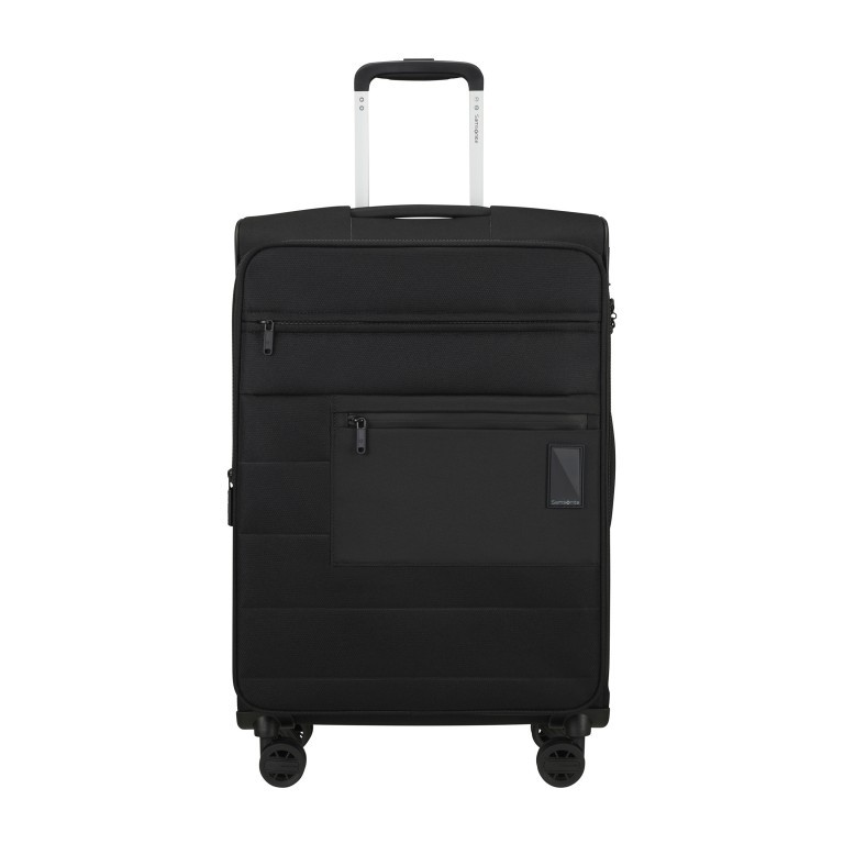 Koffer Vaycay Spinner 66 expandable Black, Farbe: schwarz, Marke: Samsonite, EAN: 5400520190383, Abmessungen in cm: 43x66x27, Bild 1 von 6